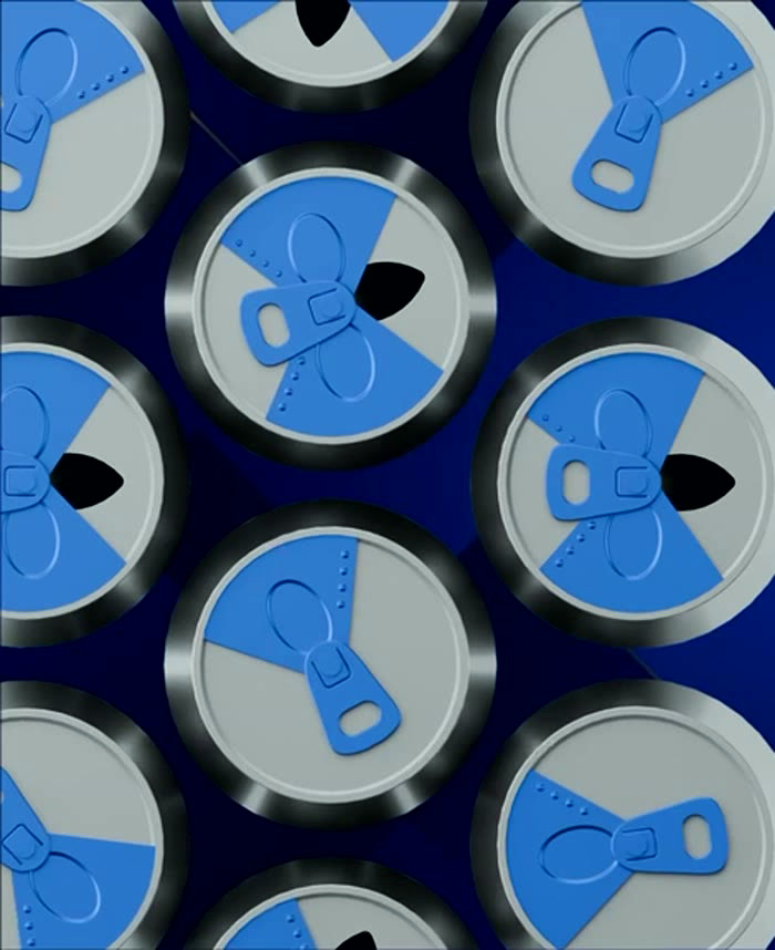 Many FlipSeal ends seen from above, some open and some sealed, forming a repeating pattern.